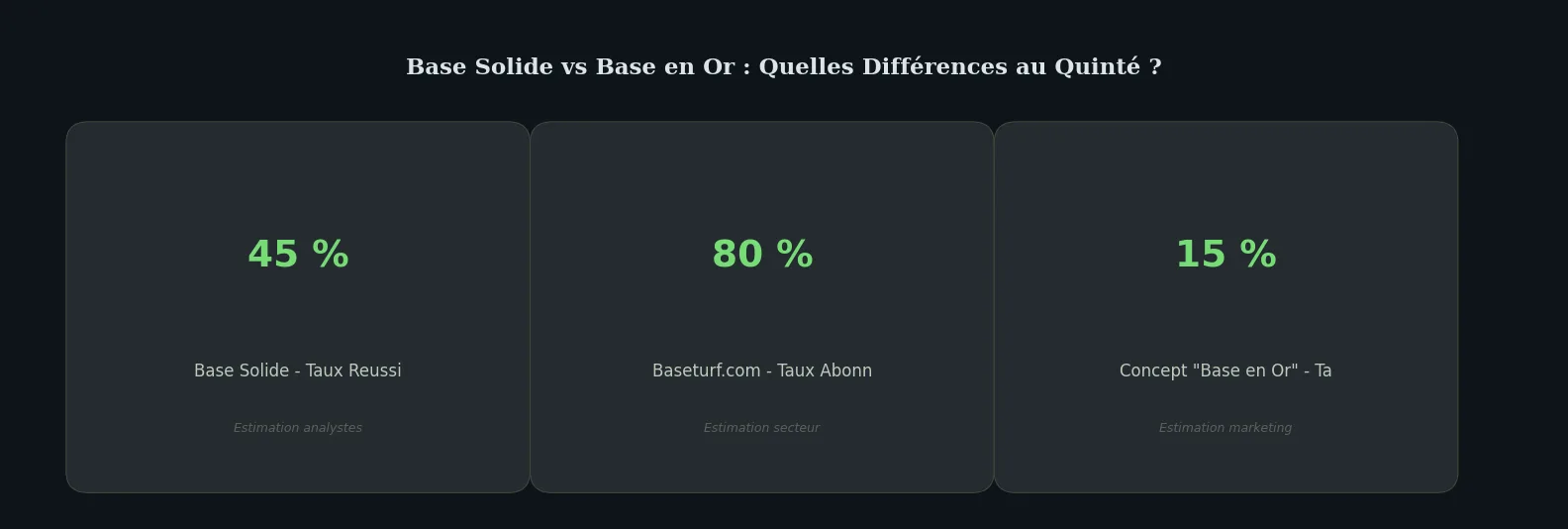 Chiffres clés comparison — base solide vs base en or